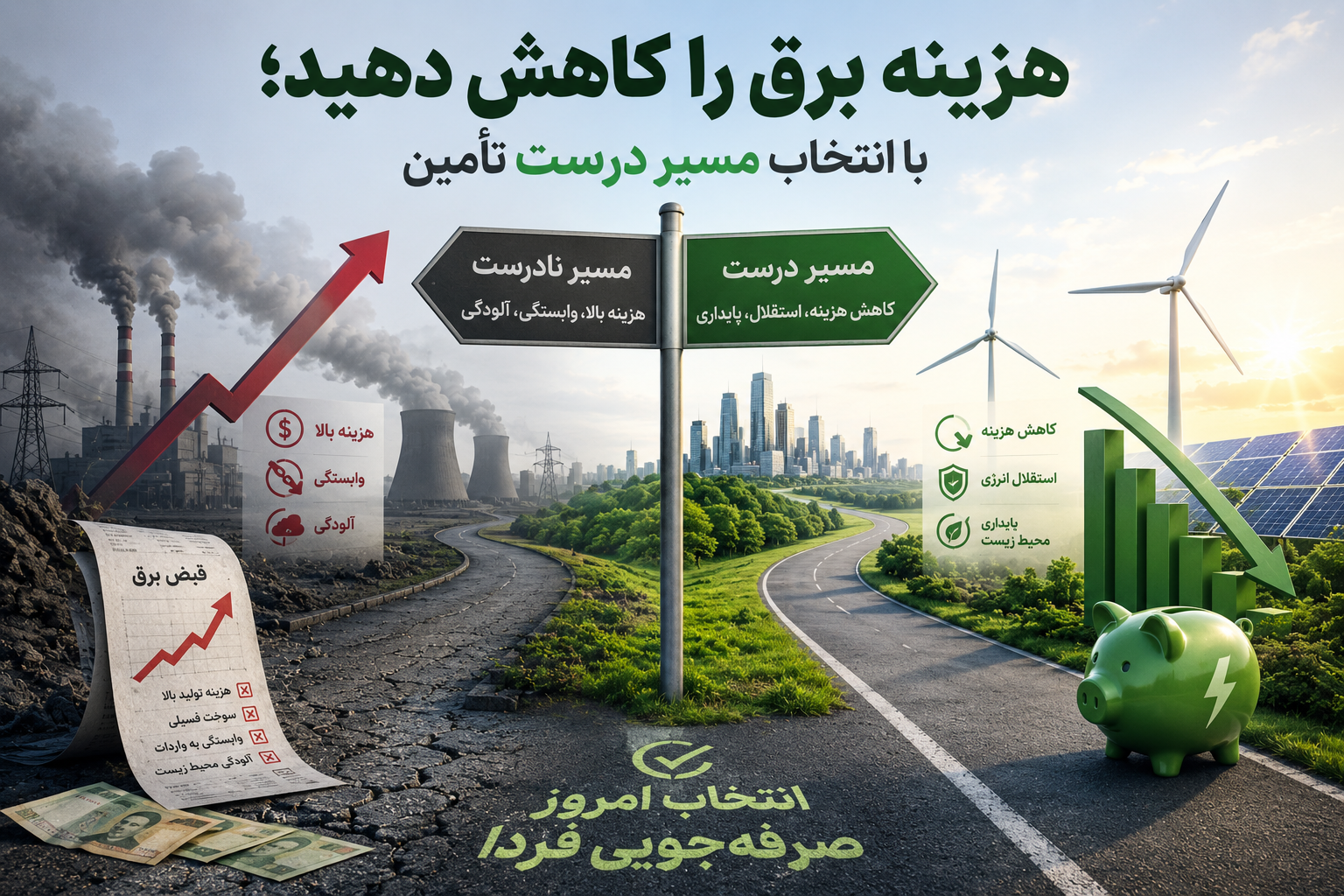 هزینه برق را کاهش دهید؛ با انتخاب مسیر درست تأمین
