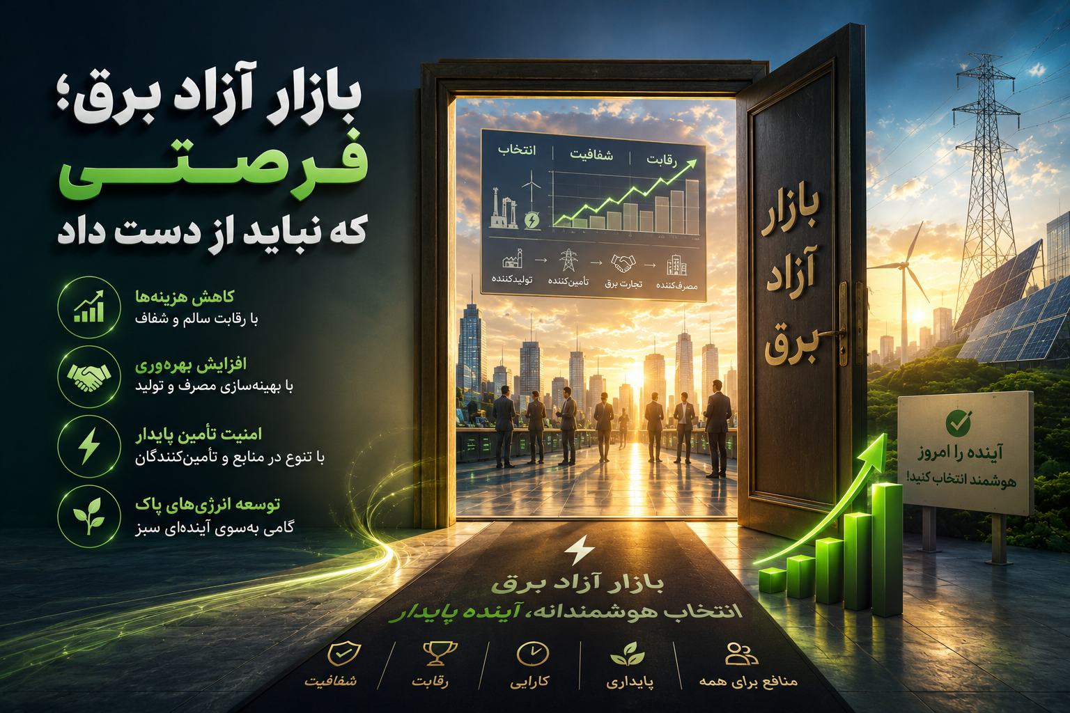 بازار آزاد برق؛ فرصتی که نباید از دست داد